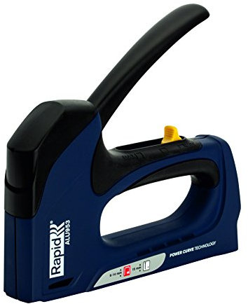 Rapid ALU953 Graffatrice 2-in-1 per Graffette n. 53 e Chiodini n. 8, Dotata di Regolatore di Forza in 3 fasi, Tecnologia Powercurve e Grilletto Facile da Premere