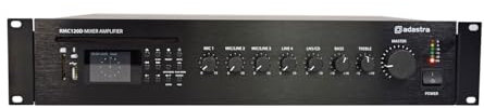AMP2 - RMC120D 5 CHANNEL 100V LINE MIXER AMPLIFIER with CD/USB/SD/FM XLR MIC INPUT SWITCHABLE PHANTOM POWER BUILT-IN CD PLAYER FM RADIO TUNER BASS/TREBLE/MASTER CONTROL