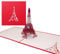 Pop Up Karte Paris Eiffelturm - perfekte Geschenkverpackung, Gutschein & Reisegutschein Paris & Frankreich - 3D Karte als Einladung, Geburtstagskarte und Paris Geschenk