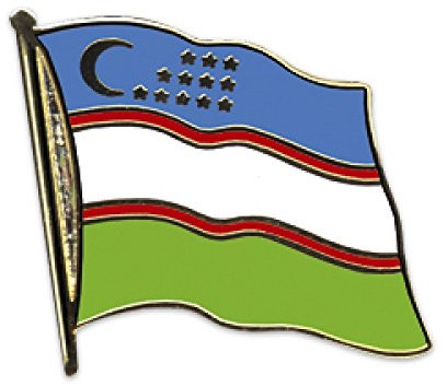 Flaggen-Pin vergoldet : Usbekistan