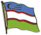 Flaggen-Pin vergoldet : Usbekistan