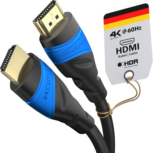 KabelDirekt – 8K & 4K HDMI Kabel – 6m – Entwickelt in Deutschland – Für jedes HDMI-Kabel Setup (10K, 8K@60Hz & 4K@120Hz, High Speed HDMI 2.1 mit Ethernet, Blu-ray, PS5, Xbox Series, Switch)