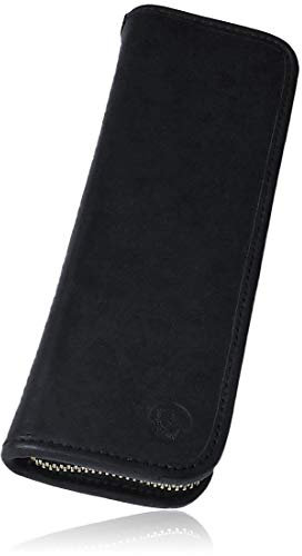SONNENLEDER - hochwertiges SchreibetuiLENZ Farbe: Schwarz *Echtes Leder*