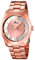 LOTUS Montre pour Femme 18124/1 Trendy Boîtier en Acier Inoxydable Doré Bracelet en Acier Inoxydable Rose