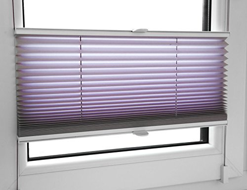 KS Handel 24 PLISSEE FALTROLLO 70x120 cm LILA INKL. KLEMMTRÄGER Jalousie - MEGA Auswahl IM Shop - 80 Breiten - 12 Farben