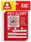 Evolve Skins Pet Alert Sicherheit Fire Rescue Aufkleber - Save Our Pets Notfall Innen Aufkleber - in Case of Emergency Gefahr Haustier in House Home Fenster Tür Schild, 6x4 (6), 6er-Pack