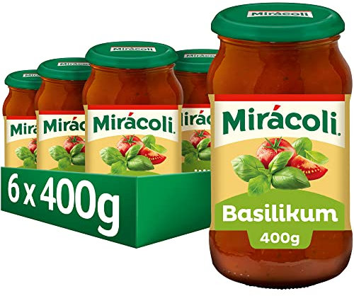 MIRÁCOLI Pasta Sauce Basilikum, 6 Gläser (6 x 400g)