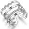 chenyesun Damen 925 Sterling Silber Zirkonia Verstellbar Partnerringe Öffnung Ring Freundschaftsringe Ring für Frauen Geschenk