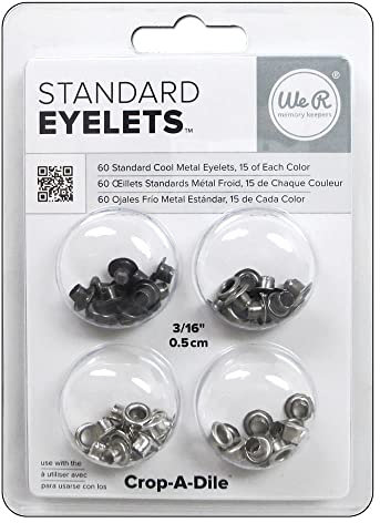 We R Memory Keepers Eyelets Standard 60/Pkg-Cool Metal