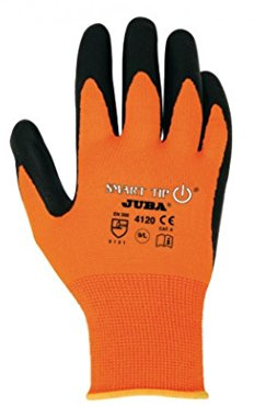 Juba G Seamless Polyester Coated with microporous Nitrile Foam, Smart-Tip Technology, Size 10