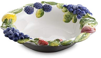 Bassano italienische Keramik runde mediterranes Obstschale 28x28