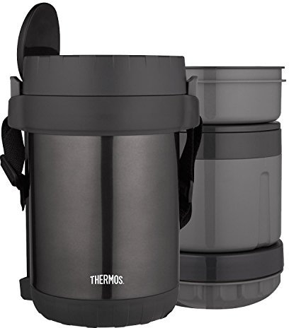 Thermos Boîte à repas tout-en-un en acier inoxydable isotherme avec cuillère, fumé