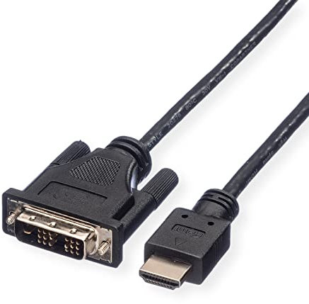 ROLINE Kabel DVI (18+1) ST - HDMI ST, schwarz, 1,5 m