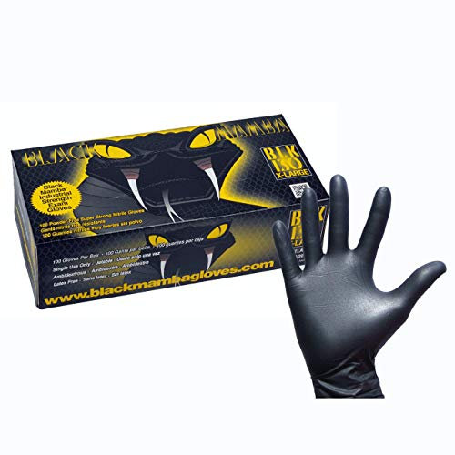 Black Mamba Nitrile Workshop Gloves - Box of 100 - Size: XL