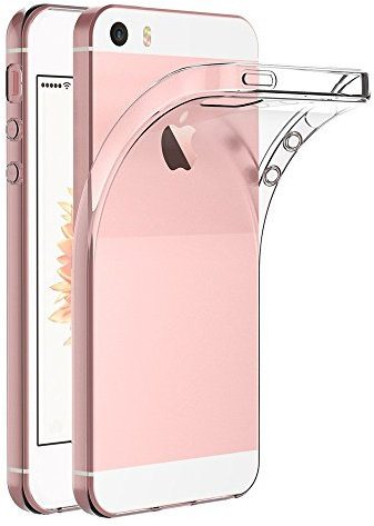 PHONILLICO® Coque Gel TPU Transparent pour iPhone SE (2016) - Coque Housse Etui Protection Gel TPU Silicone Souple Ultra Mince Fine Slim Leger