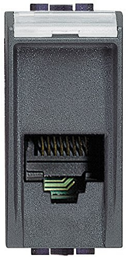 Bticino SL4258/11NF Livinglight Telefonbuchse, RJ11, Anthrazit