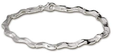 SilberDream Armschmuck 19cm silber Damen-Armband Welle 925 Silber SDA402 Silber Armband