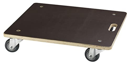 Dörner + Helmer Transportroller Atlas-Pro, 590mm x 490mm x 130mm, 400kg Tragkraft, TPE-Räder, für Kisten und Möbel