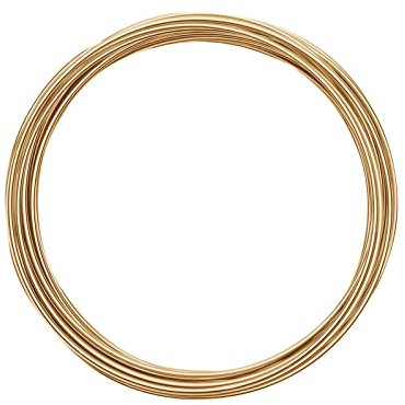 Vaessen Creative 24241-003 Aludraht Schmuck, Biegsam, Aluminium, hell gold, 1,5 mm x 5 m