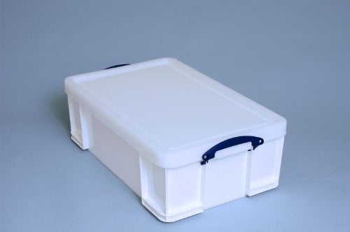 Really Useful Box Plastic Storage Box 50 Litre White Strong