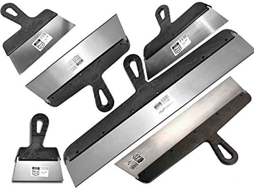 Proper Tools 6 PCS - DRYWALL TAPING, FILLING KNIFE, KNIVES, SCRAPER, PLASTERING SPATULA, SET