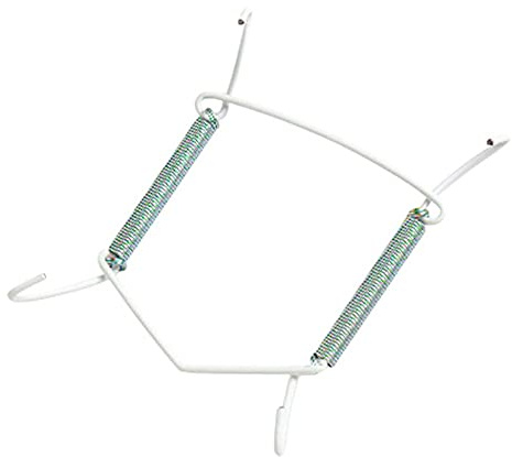 Merriway BH01910 (3-Piece) White No. 1 Wire Spring Type Hangers, Plate Size 127-178 mm (5-7 Inch) - Pack of 3-Piece
