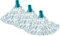 Leifheit 52071 Testina Sostitutiva Lavapavimenti A Frange, Classic Mop Viscose Set 3 pz 60%, Polyester 40%, Blu, 3 unità