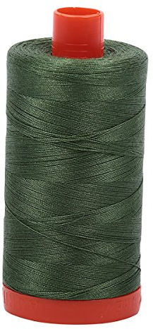 AURIFIL USA 1,422yd-Very Dark Grass Green Aurifil Mako Cotton Thread Solid 50wt 1422yds