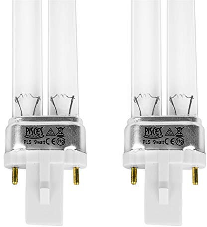 Pisces Lot de 2 ampoules de rechange UV PLS 9W pour filtre de bassin UVC