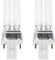 Pisces Twin Pack 9w (watt) PLS Replacement UV Bulb Lamp for Pond Filter UVC