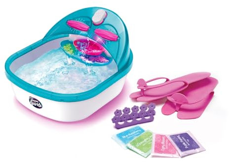 CRA-Z-ART Shimmer N Sparkle 6in1 Real Foot Massaging pedicure spa - colour-changing massaging, relaxing, cascading spa toy for kids.,Multicolor,37 x 30 cm