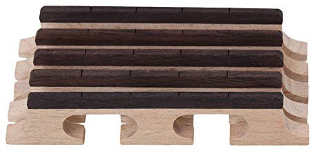 Bqlzr Holzfarbe 4 String Banjo Ukulele Guitar Bridge String Instruments Pack von 5