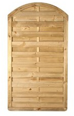 Gartenzaun Maß 100 x 180 auf 160 cm (Breite x Höhe) mit Bogen / Bremen Massiv Bogen