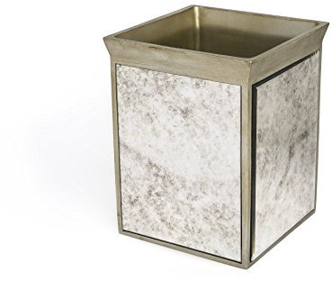 Kassatex Palazzo Wastebin, Resin, Silver