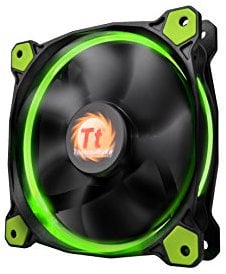 Thermaltake 120MM 1500 RPM ventilador 3-Pin LED verde - negro