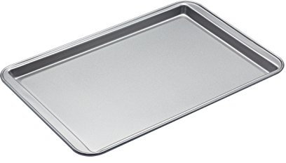KitchenCraft Bandeja de horno extragrande con revestimiento antiadherente, 43 x 28 cm, plateada