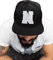 4sold ABC Letter Snapback Cap in Black/White with Letters A to Z Schwarz (N)