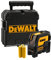 DEWALT Kreuzlinien-Laser mit 2 Lotpunkten (rote Laserdiode, selbstnivellierende, Pulsmodus, Laserklasse 2, IP 54, Lasersichtbarkeit bis 15 m ohne Detektor, inkl. 3x LR6 Batterien und Koffer) DW0822