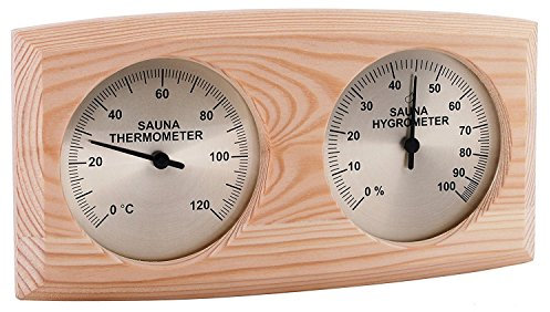 Thermometer und Hygrometer für die Sauna und Infrarotkabine in schönem Holzrahmen 271-THBP von Sawo Sentiotec
