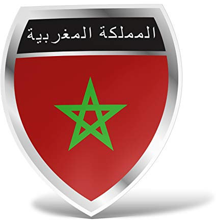 erreinge Sticker Maroc Autocollant pour Autocollant en Forme de PVC Auto Moto Peint Casque Camper pour Ordinateur Portable - 10 cm