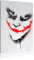 Pixxprint gemaltes Joker Gesicht auf Spanplatte B&W, Größe: 80x60cm, Leinwandbild, fertig gespannt, Wandbild, Dekoration, Kunstdruck, kein Poster