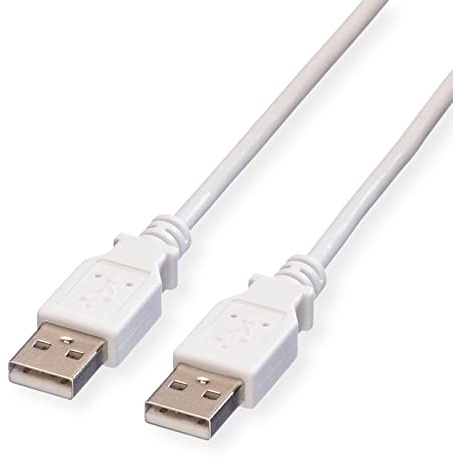 VALUE USB 2.0 Kabel, Typ A-A, weiß, 3 m