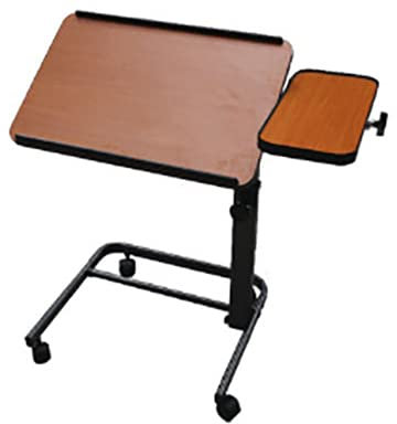 Acrobat Table de lit/ordinateur portable professionnelle inclinable et réglable en hauteur avec roulettes Dessus divisé pour une grande visibilité Se replie pour un rangement facile