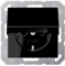 JUNG A1520 KL SW SCHUKO® Steckdose mit Klappdeckel Schwarz Serie A