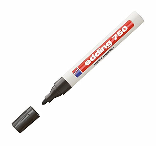 Edding 750 paint marker blickdicht schwarz Rundspitze [10 Stück]