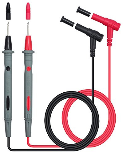 Neoteck 2 PCS 1000V/10A Puntali da Test per Multimetro Cavo Test Industriale Test Lead da Ricambio Rosso/Nero Compatibile con Multimetro 10A