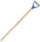 Lot de 3 manches de fourche, bêche, bêche, manche en bois, poignée en D, plastique Ø 38 mm, 100 cm