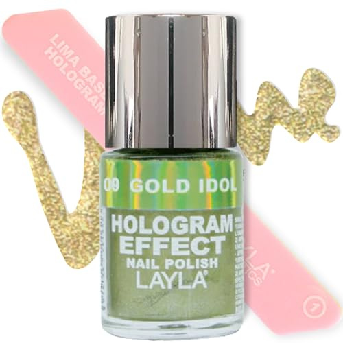 Layla Cosmetics Hologram Effect Nagellack - gold idol, 1er pack (1 x 0.01 l)