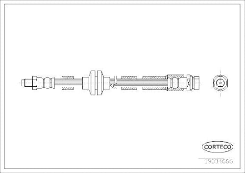 Corteco 19034666 Bremsschlauch hinten | 19034666 Kompatibel mit Focus II Turnier (da_, Ffs, Ds)