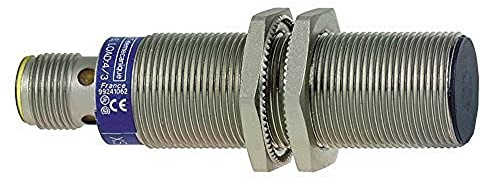 Telemecanique XS518B1CAM12 Optimum Series Inductive Proximity Sensor, Heavy-Duty, Metal 18-mm Barrel, 2-Wire DC Wiring, NO Output, M12 Micro-Connector